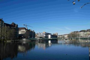 Scenic view of Zurich, Switzerland — a pet-friendly city ideal for international pet relocation.